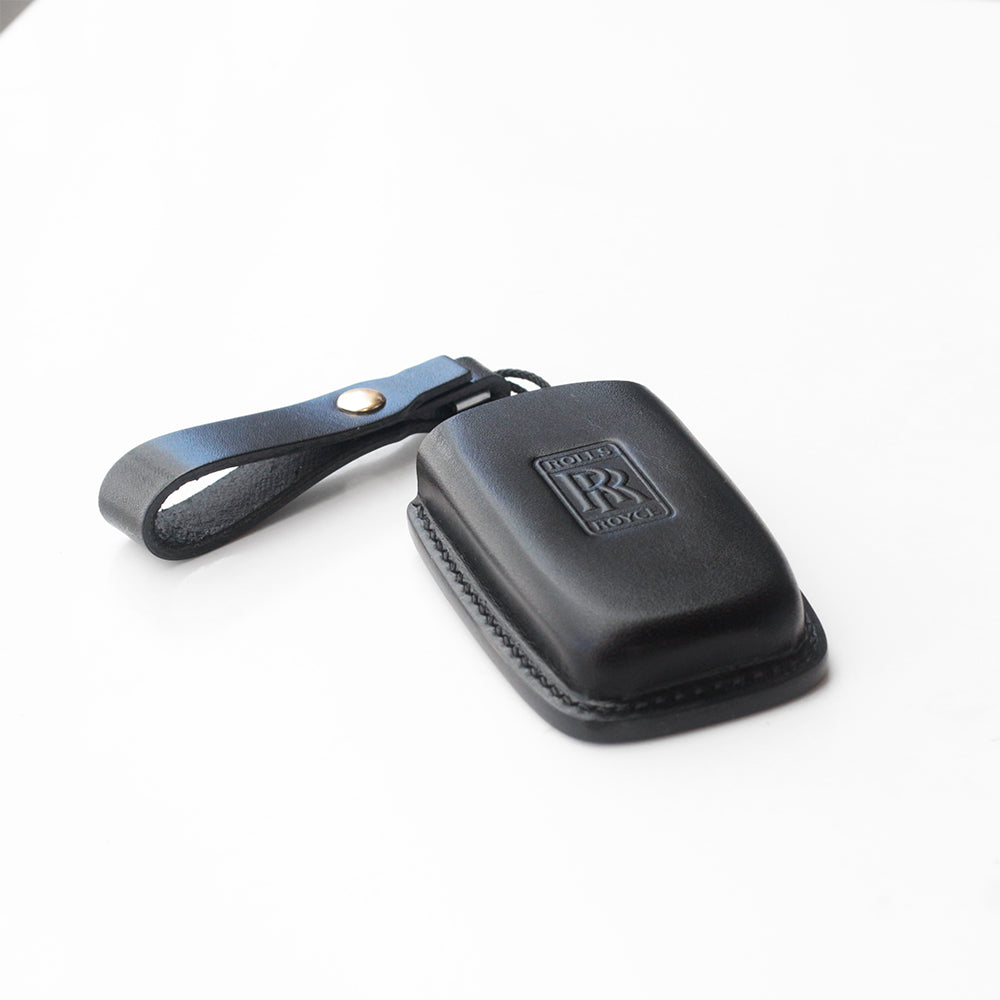 Premium Handcrafted Full-Grain Leather Key Fob Cover for Rolls-Royce Phantom (2003-2017) & Ghost (2009-2014) – 3D Molded Shockproof Case | Heritage Vegetable-Tanned Leather | Custom Fit & Scratch Resistant (Multiple Colors)