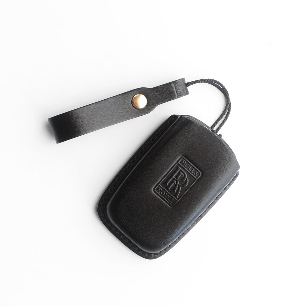 Premium Handcrafted Full-Grain Leather Key Fob Cover for Rolls-Royce Phantom (2003-2017) & Ghost (2009-2014) – 3D Molded Shockproof Case | Heritage Vegetable-Tanned Leather | Custom Fit & Scratch Resistant (Multiple Colors)