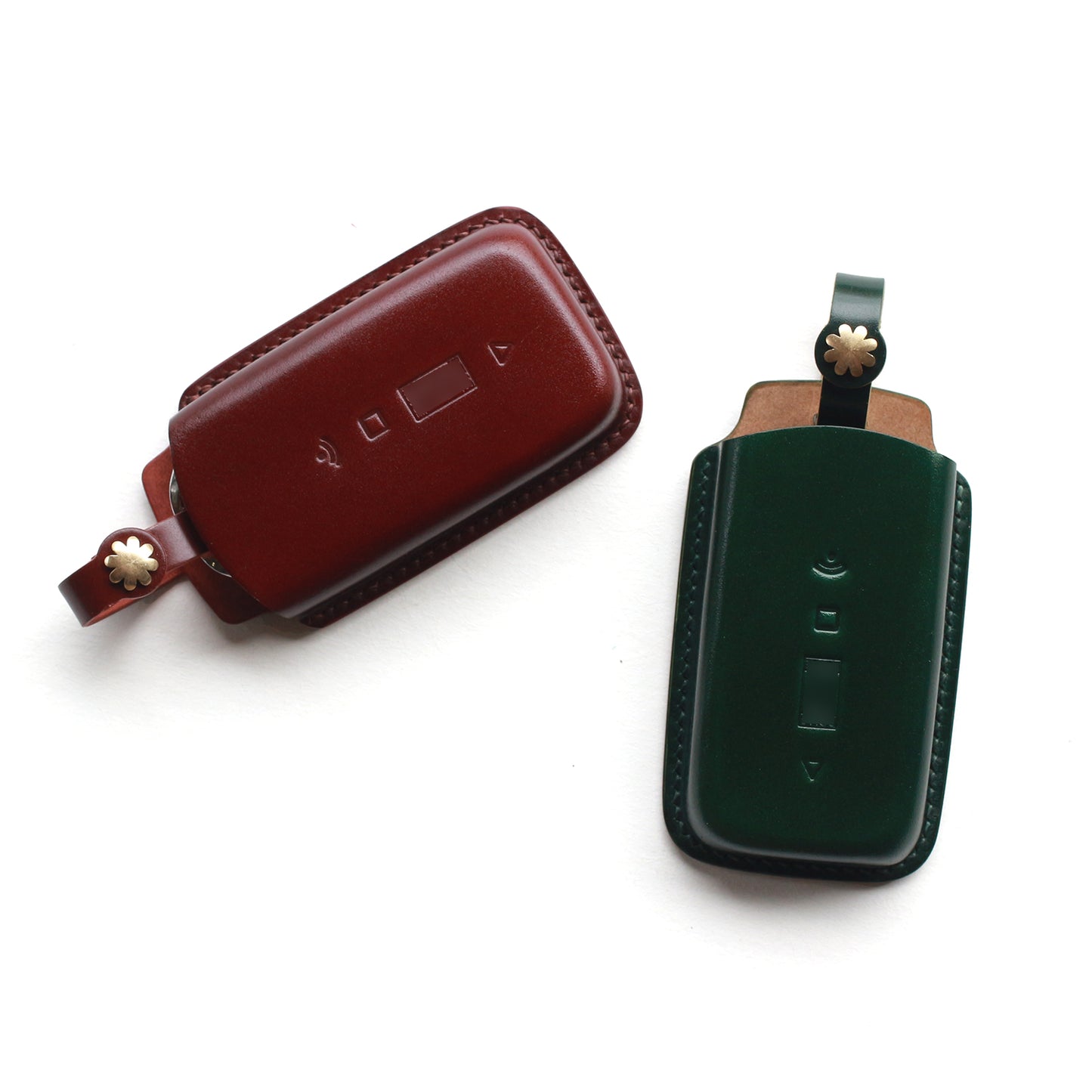 Luxury Handmade Japanese Shell Cordovan Rolls-Royce Key Cover – Premium Leather Key Fob Case for Phantom, Ghost, Cullinan, Wraith, Dawn | Slim Fit & Scratch-Resistant