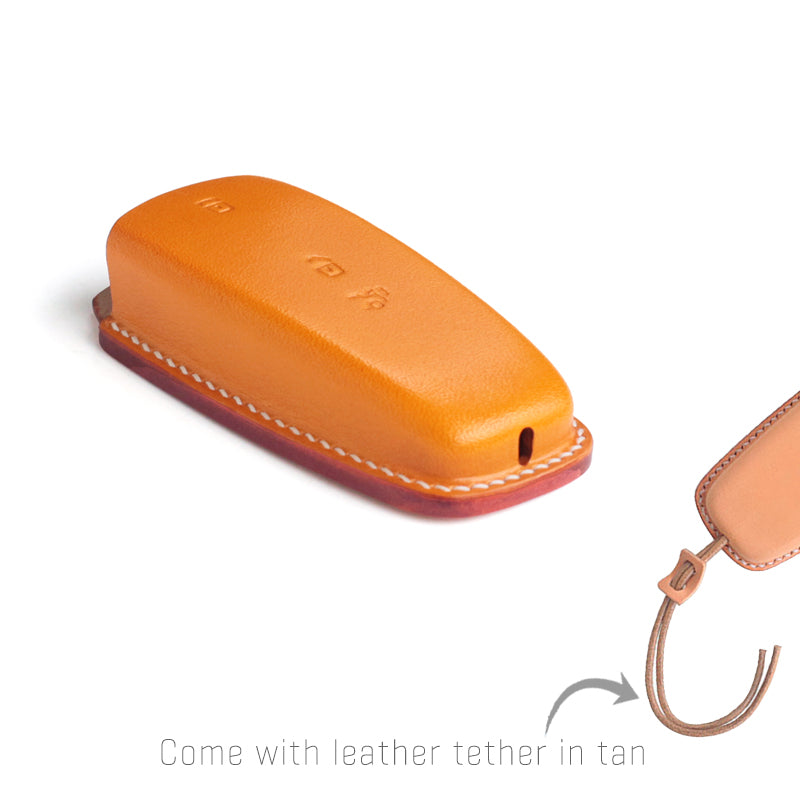 Handcrafted Genuine Leather Key Fob Cover for Mercedes-Benz E200/E300/E350 & C/E/S-Class | Snug Fit & Scratch-Resistant Protection