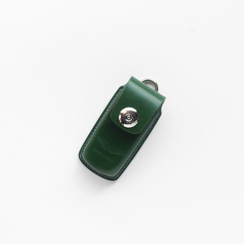 Aston Martin Key Case Full Grain Leather Crystal Head