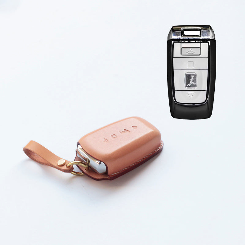 Luxury leather car key cover for Rolls-Royce Phantom Ghost Wraith Dawn remote key fob case