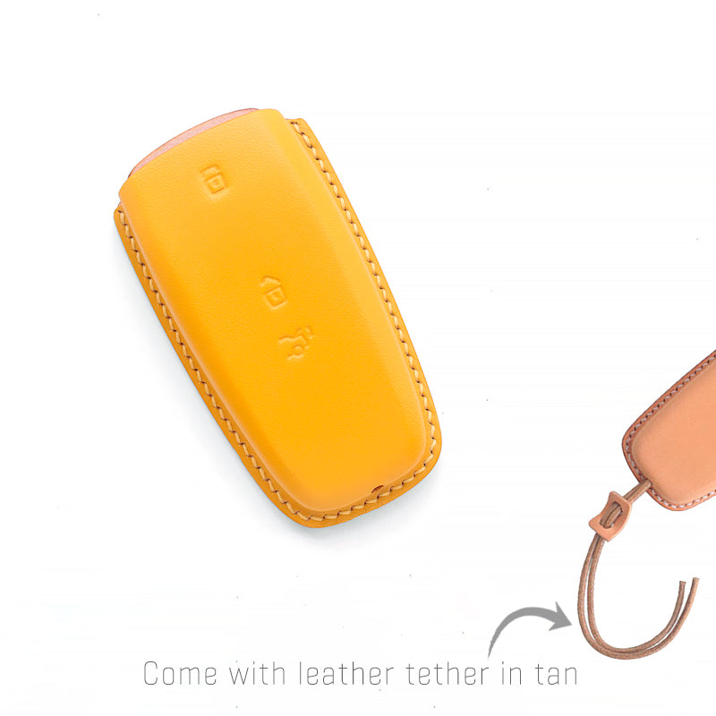 Handcrafted Genuine Leather Key Fob Cover for Mercedes-Benz E200/E300/E350 & C/E/S-Class | Snug Fit & Scratch-Resistant Protection
