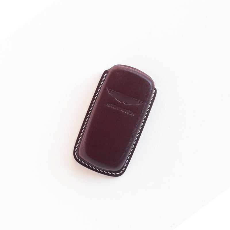 Aston Martin DBS classic leather key fob cover – handmade for elegance
