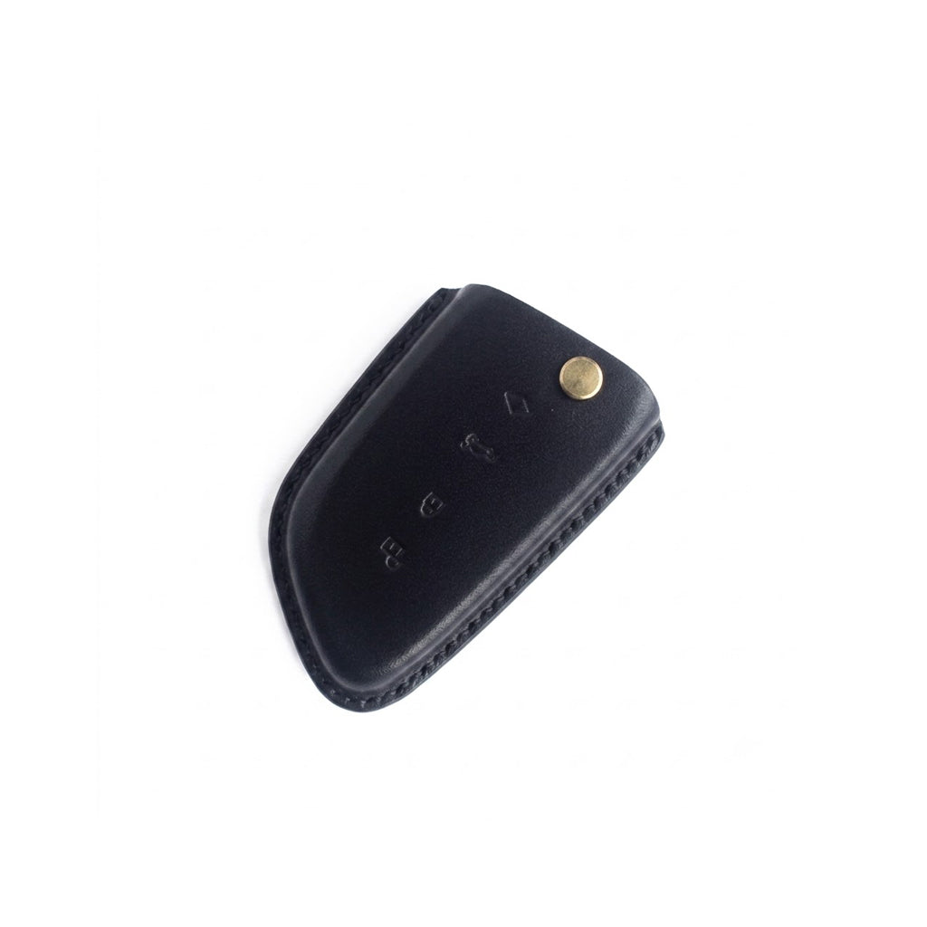 Handcrafted 3D Molded Veg-Tan Leather Key Fob Cover for BMW 3 5 7 Series F30 F10 - Custom Minimalist Skin | TANGEAR