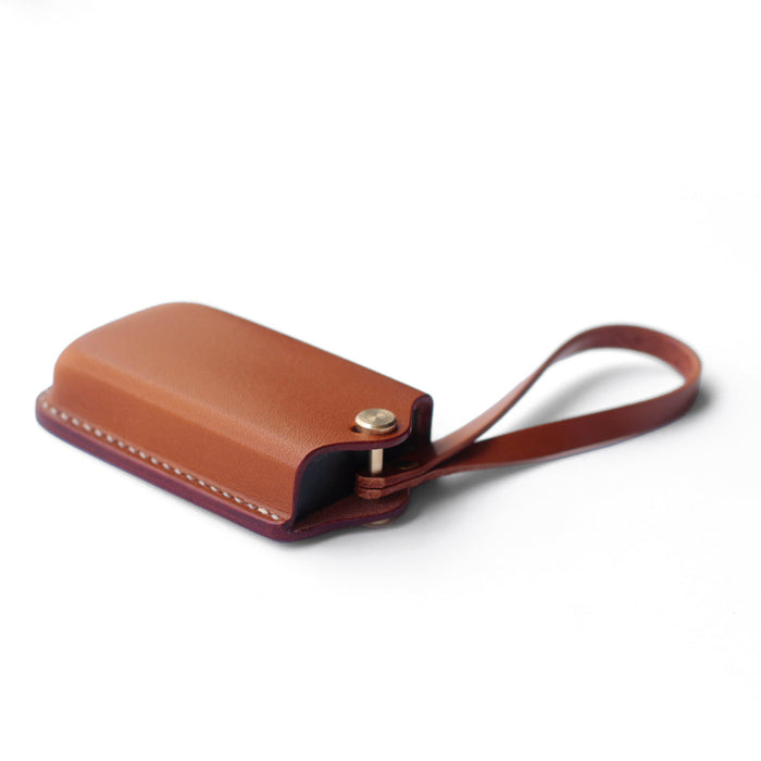 Rosso Corsa red leather key case – Ferrari Roma/SF90/296 GTB/Purosangue compatible