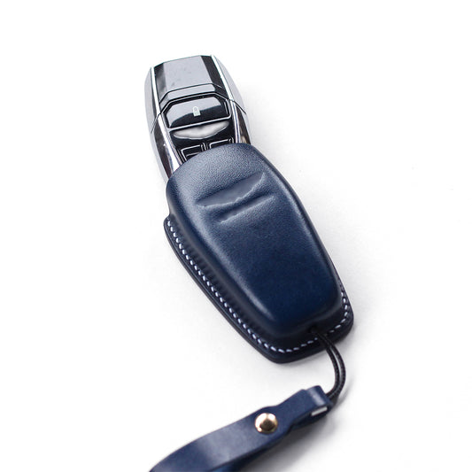 Handcrafted Full-Grain Leather Key Fob Cover for Aston Martin DB11 - Premium 3D Molded Shockproof Case | Heritage Quality Vegetable-Tanned Leather | Custom Fit & Scratch Resistant | Multiple Color Options | Minimalist Luxury Design