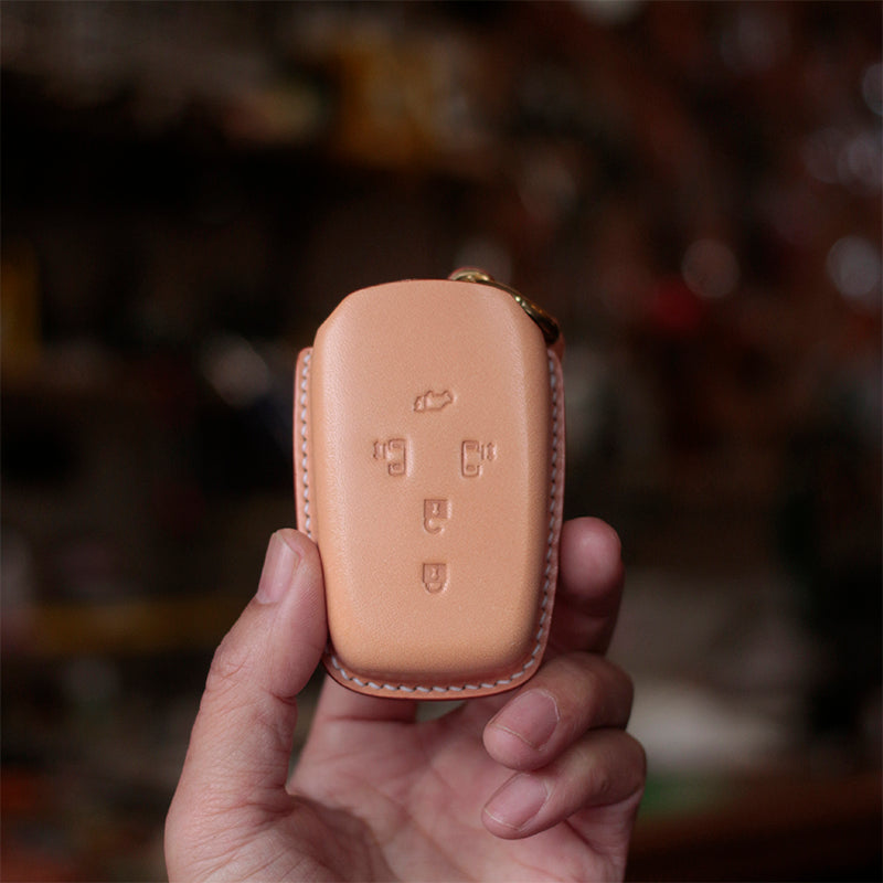 Premium Handmade Leather Key Fob Cover for Toyota Custom Fit & Anti-Scratch Design