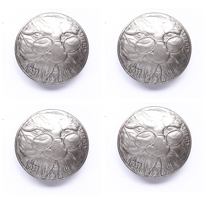 Vintage style metal conchos for leather crafting, belts, and horse tack with unique artisan design