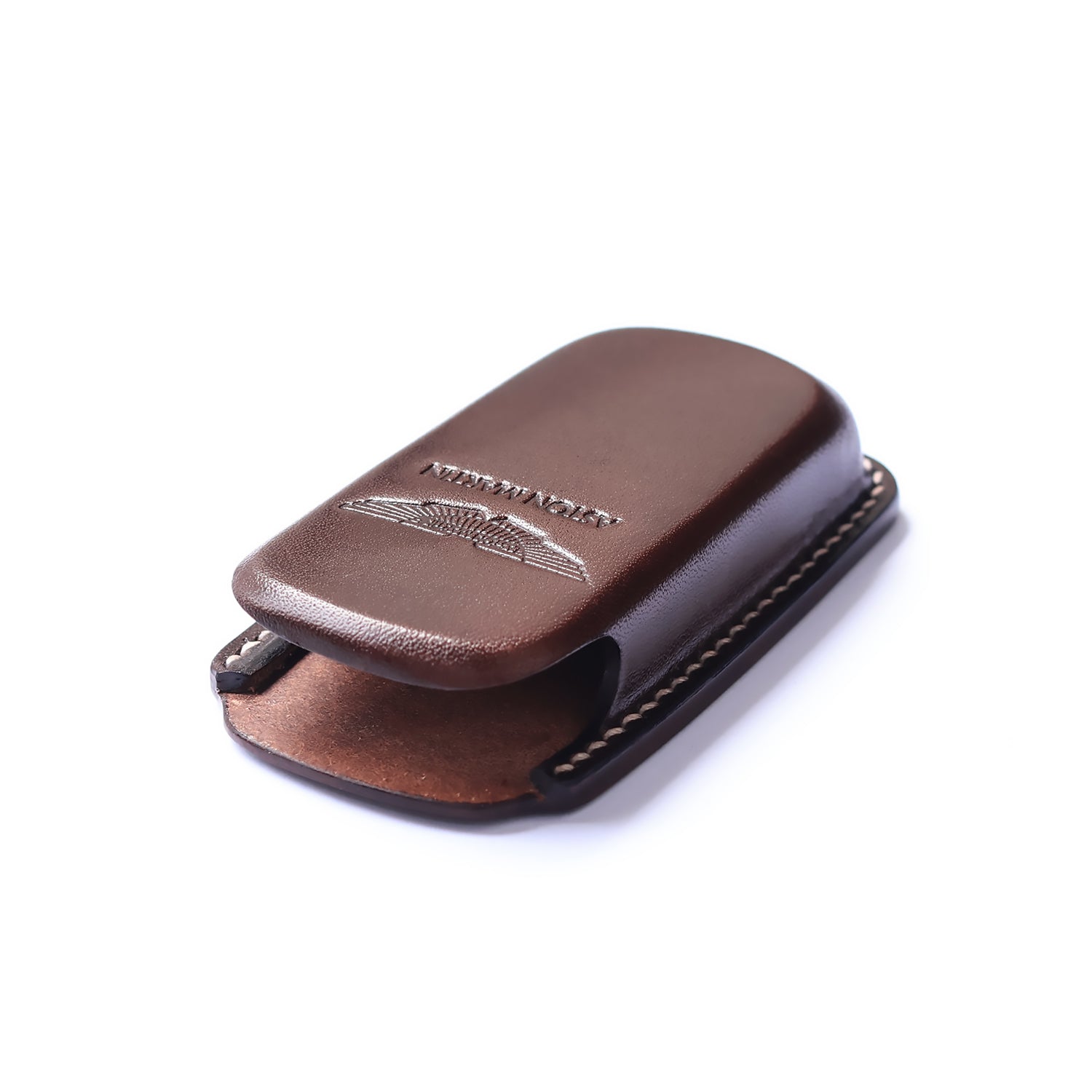 Aston Martin Vantage Zagato shaped leather key pouch, OEM-style car key holder

