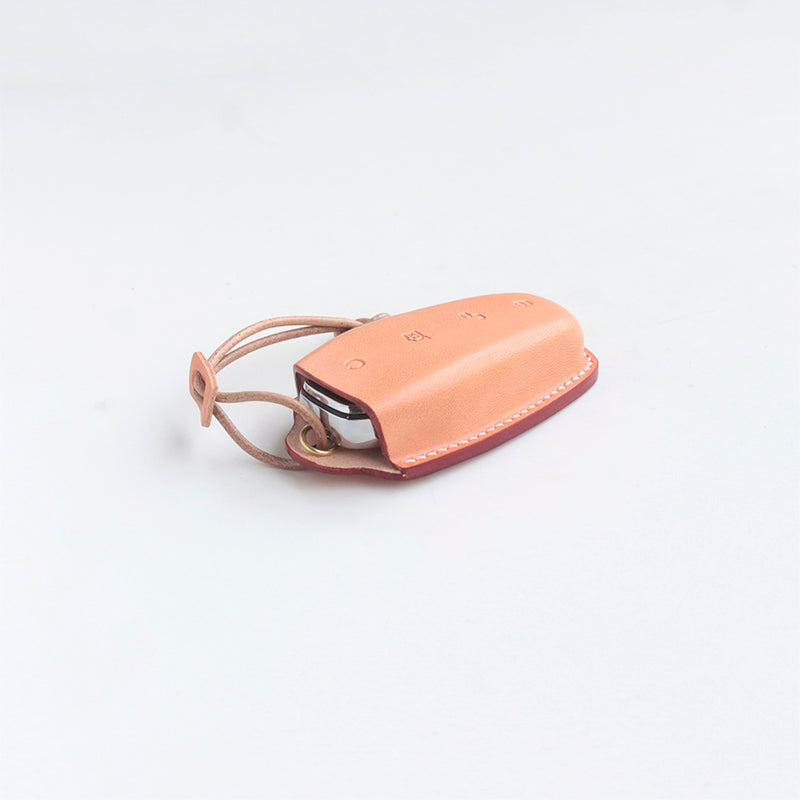 BYD Song Plus Full Grain Leather Key Fob Case Handmade Minimalist Luxury Remote Key Cover

