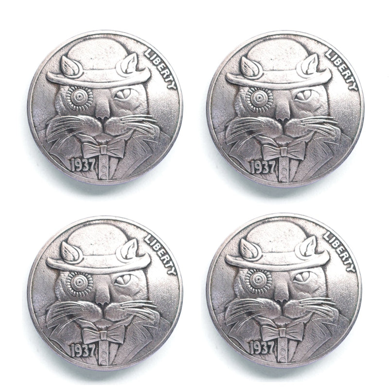 Clockwork Cat  Conchos for Leather Craft and Belts