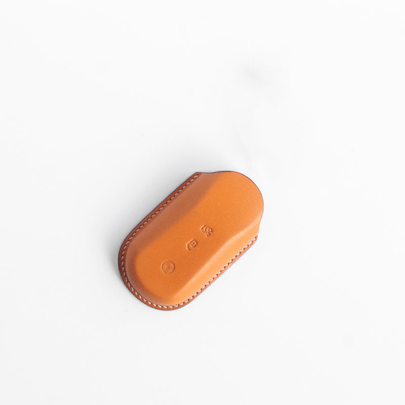 Mercedes-Benz key fob cover leather texture close-up