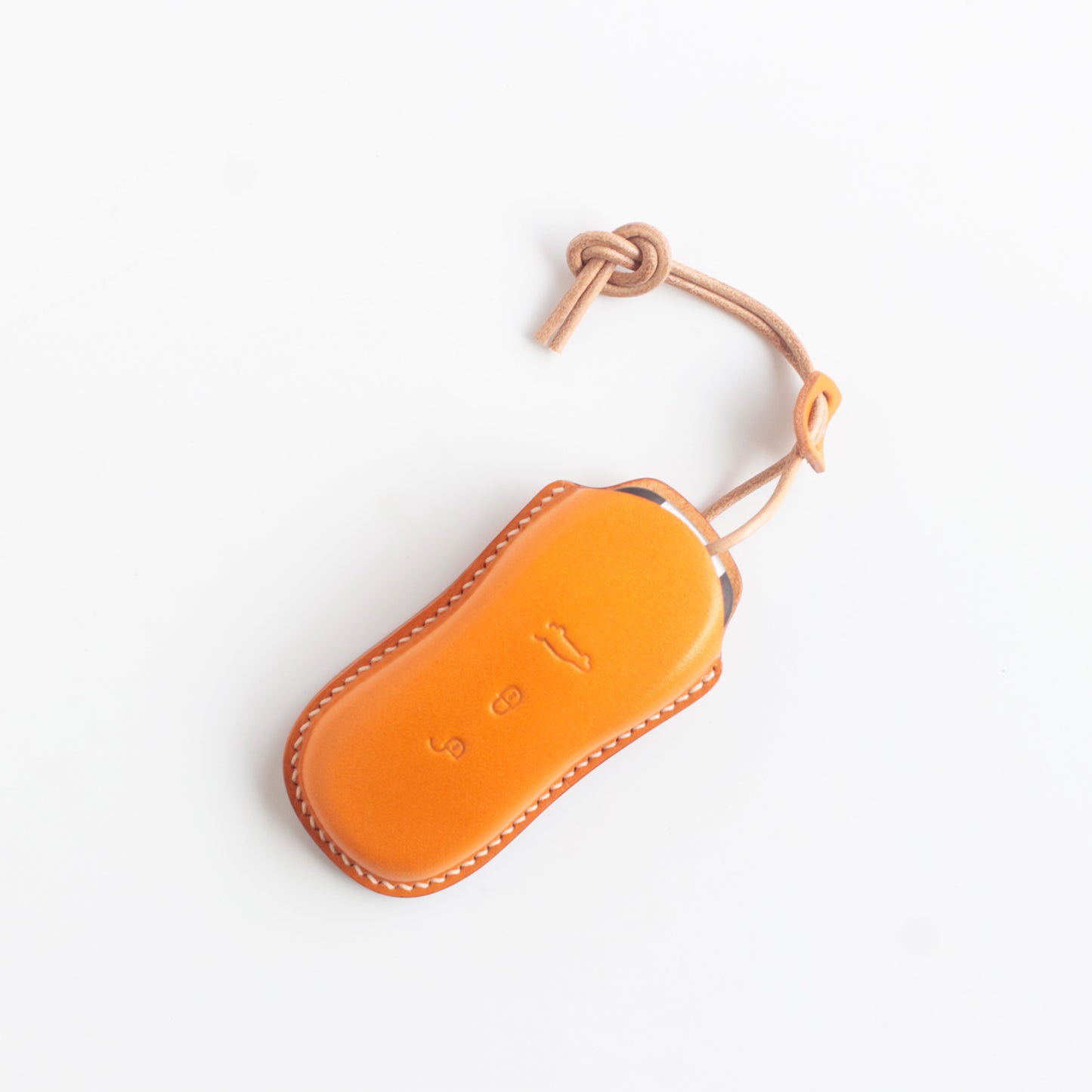 Premium 3D molded leather key fob case for Porsche luxury car models