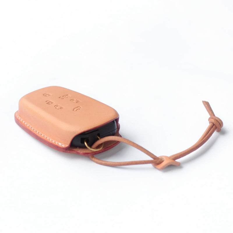 Toyota Alphard Minimalist Hand-Formed Veg-Tan Key Cover OEM Style Custom Premium Car Key Holder