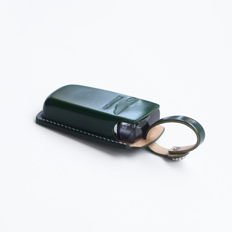 Aston Martin car key cover made from shell cordovan leather – handmade custom fit for DB9, DBS, Rapide, and Vantage
