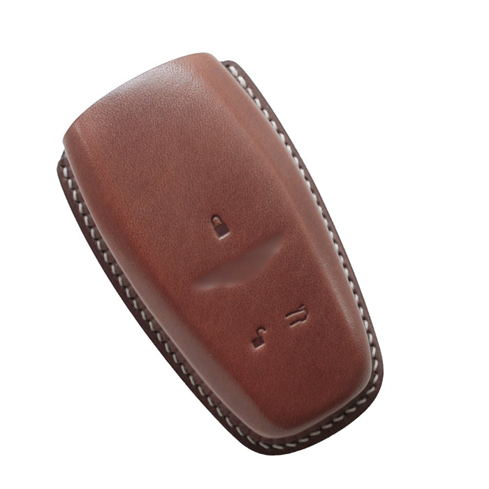 Premium veg tan leather key sheath for Aston Martin DB11 – minimalist handcrafted key cover design