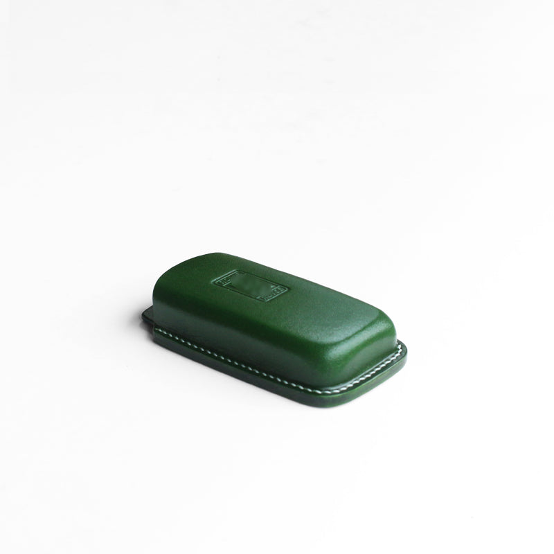 Made-to-order leather key pouch for Rolls-Royce - tailored shaping process

