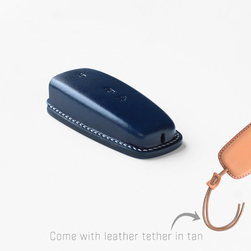 Handcrafted Genuine Leather Key Fob Cover for Mercedes-Benz E200/E300/E350 & C/E/S-Class | Snug Fit & Scratch-Resistant Protection