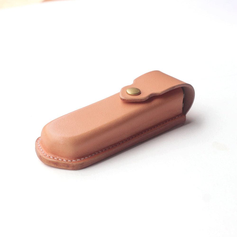 Leather sheath for belt, designed for Sebenza 31 models