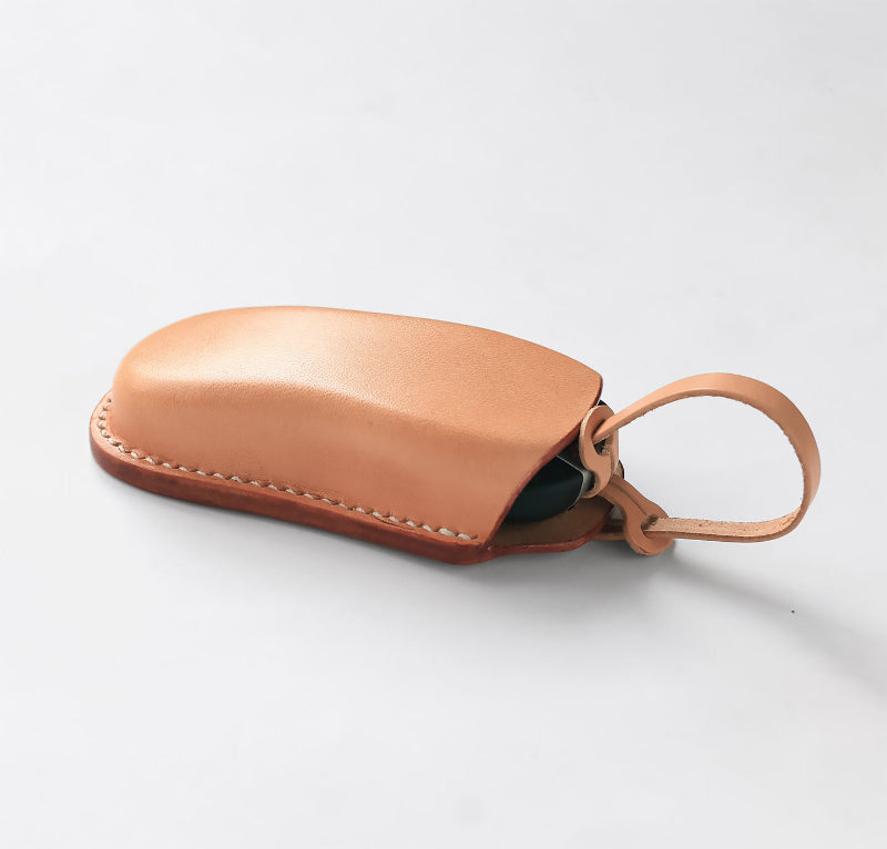 Genuine leather texture Porsche key fob