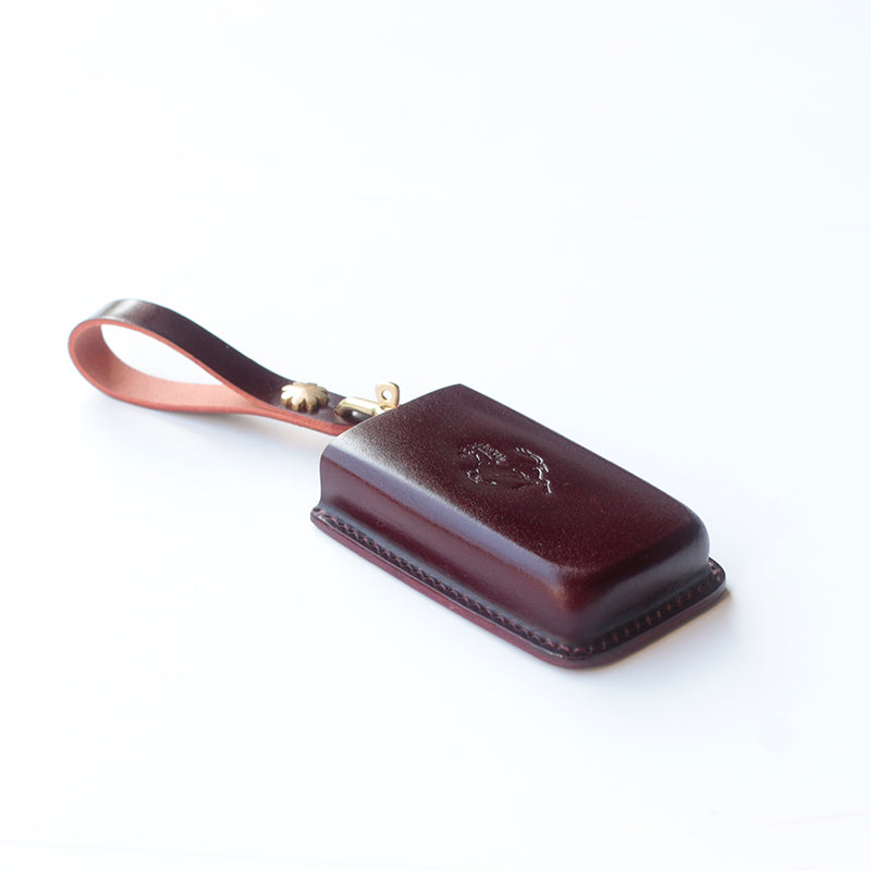 Custom horsebutt leather car key pouch for Ferrari SF90, molded for perfect fit