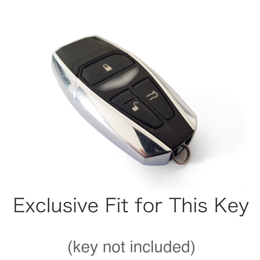 Handcrafted Full-Grain Leather Key Fob Cover for Aston Martin DB12 - Premium 3D Molded Shockproof Case | Heritage Quality Vegetable-Tanned Leather | Custom Fit & Scratch Resistant | Multiple Color Options | Minimalist Luxury Design
