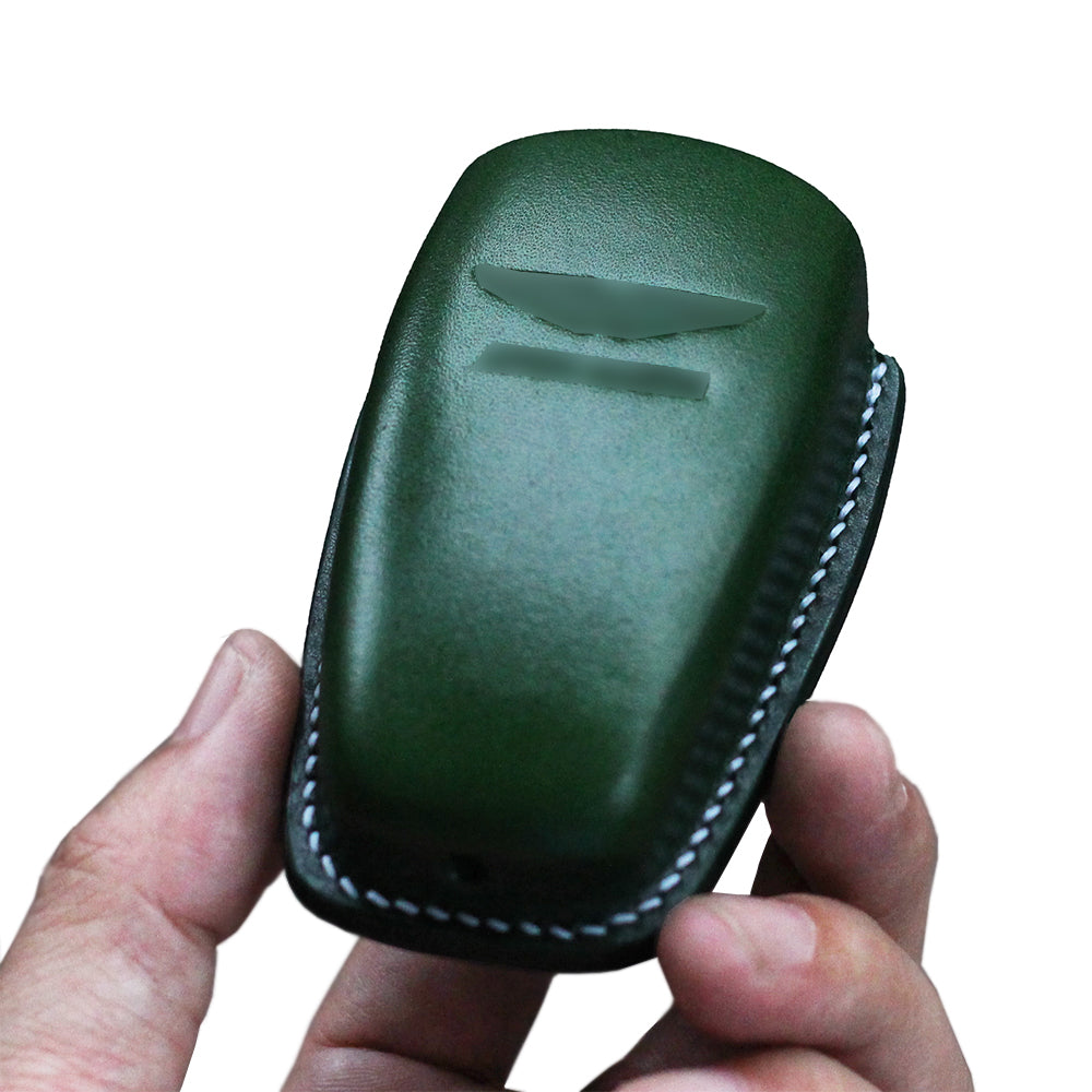 Handcrafted Full-Grain Leather Key Fob Cover for Aston Martin DB11 - Premium 3D Molded Shockproof Case | Heritage Quality Vegetable-Tanned Leather | Custom Fit & Scratch Resistant | Multiple Color Options | Minimalist Luxury Design