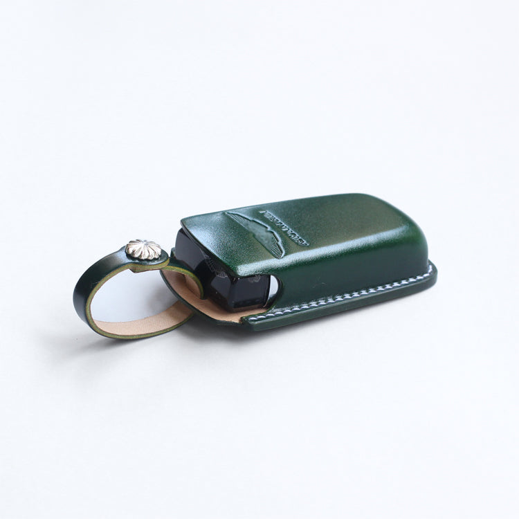 Handcrafted shell cordovan leather key fob for Aston Martin models – luxurious key cover with custom fit design