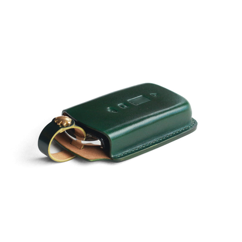 Bespoke vegetable-tanned leather key cover for Rolls-Royce Ghost - OEM style perfect fit

