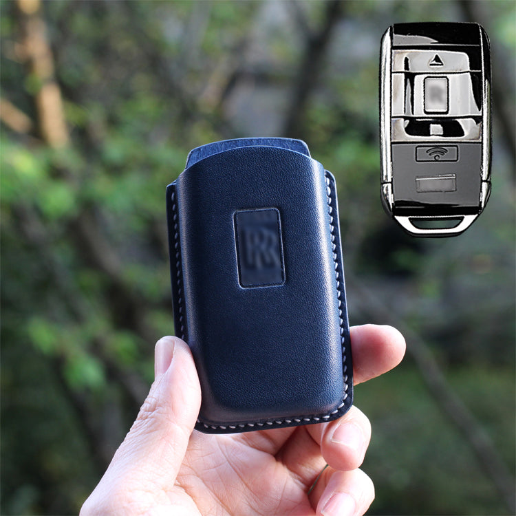 Factory-style leather key fob case for Rolls-Royce - premium protective shell

