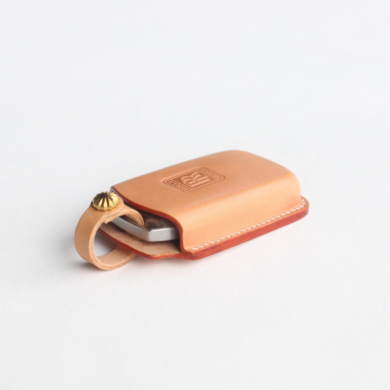 Unique plant-tanned leather key protector for Rolls-Royce Wraith - slim profile 

