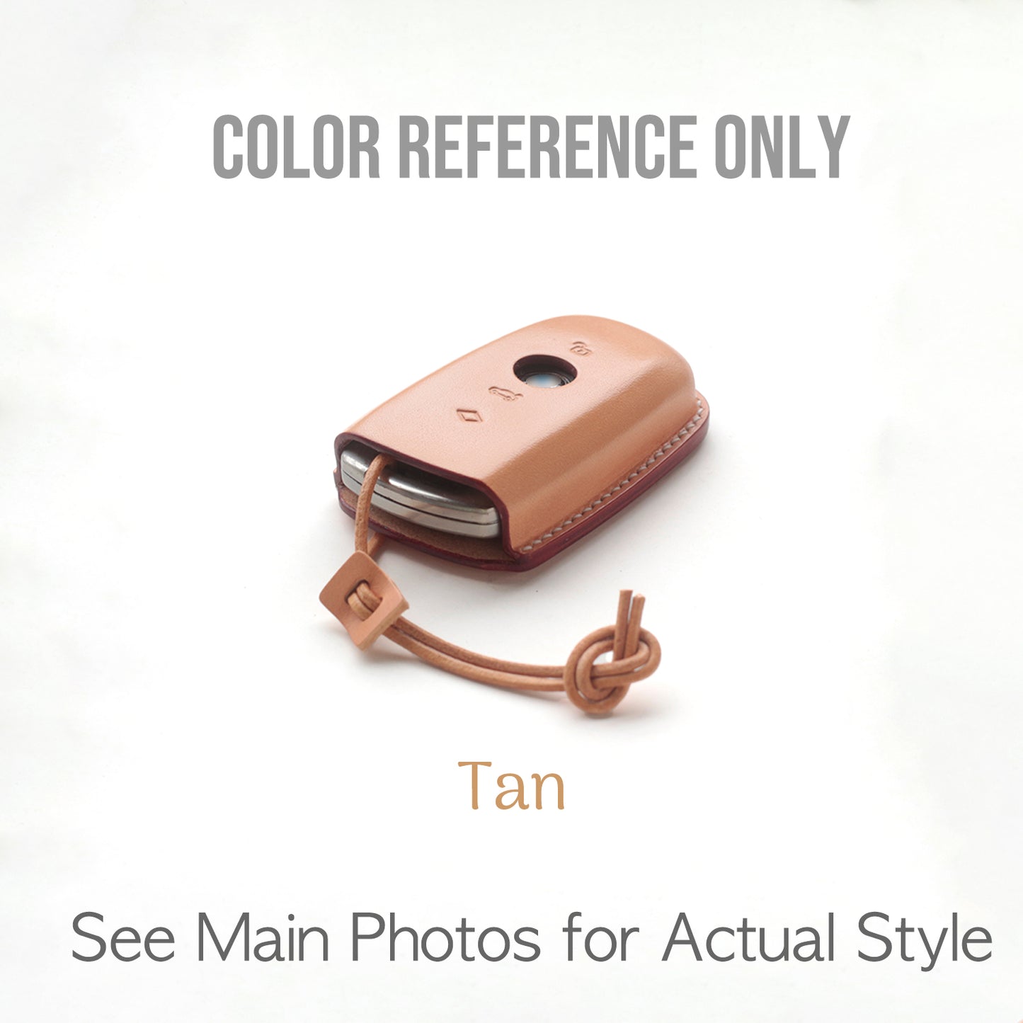 Handcrafted Veg-Tan Leather Key Fob Cover for Toyota - Custom Fit Key Case with Minimalist Design
