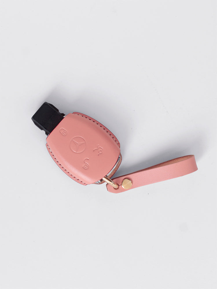 Meticulously hand-finished leather key holder for Mercedes-Benz insert keys by TanGear