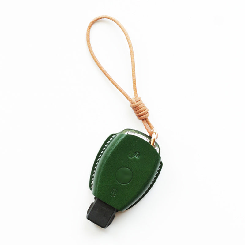 TanGear minimalist full-grain leather key case for Mercedes-Benz handcrafted with precision