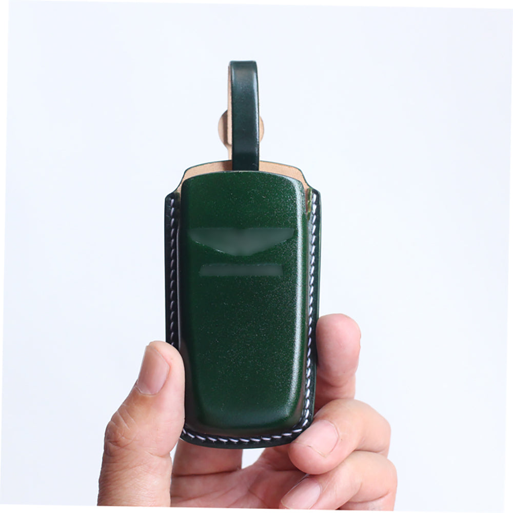 Tangear premium shell cordovan leather key case for Aston Martin V8/V12 Vantage – custom fit and elegant design