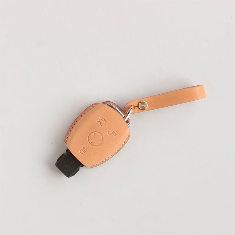 Refined utility leather protective case for Mercedes-Benz keys handcrafted by TanGear