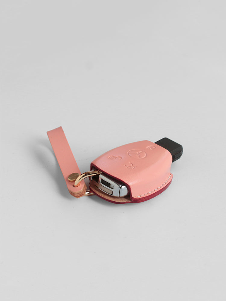 Slim-profile leather key sleeve by TanGear designed for Mercedes-Benz insert keys