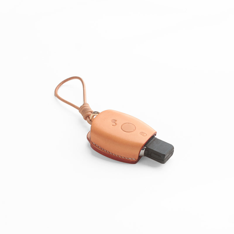 Meticulously wet-molded TanGear leather protective cover for Mercedes-Benz insert keys